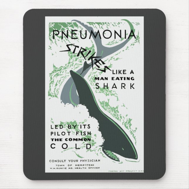 Pneumonia Strikes Mouse Mat (Front)