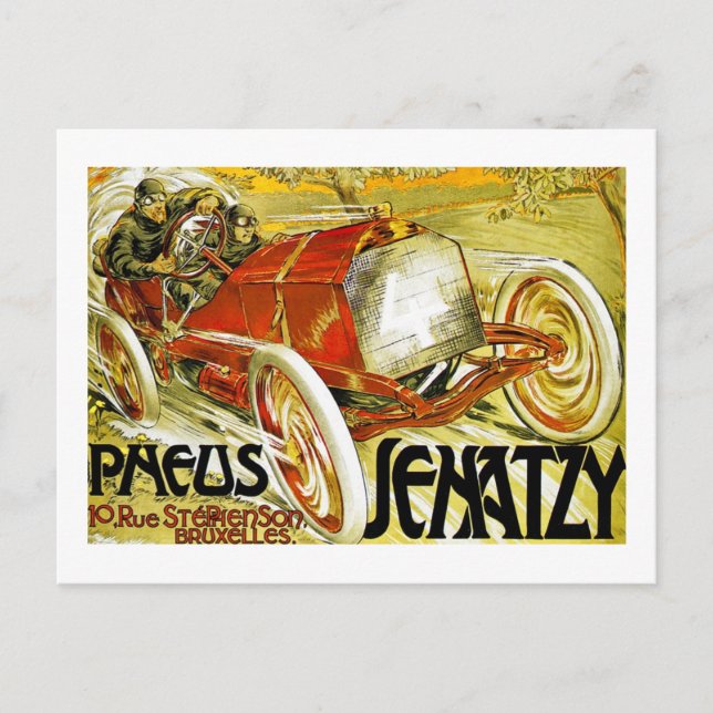 Pneus Tires,  Senatzy Grand Prix Bruxelles Postcard (Front)