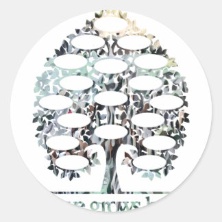 PNG  Name Family Tree Classic Round Sticker