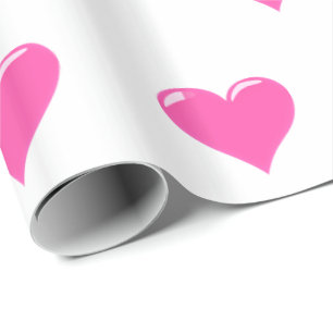 Pnk Hearts Wrapping Paper - Custom Colours or Text