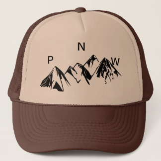 PNW Trucker Hat Off set Lettering