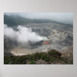Poás Volcano Crater Poster