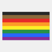 POC Inclusive LGBTQ+ Pride Rectangle Sticker