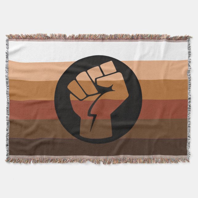 POC Pride Flag Throw Blanket (Front)
