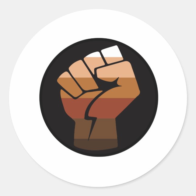 POC STRIPE FLAG CLASSIC ROUND STICKER (Front)