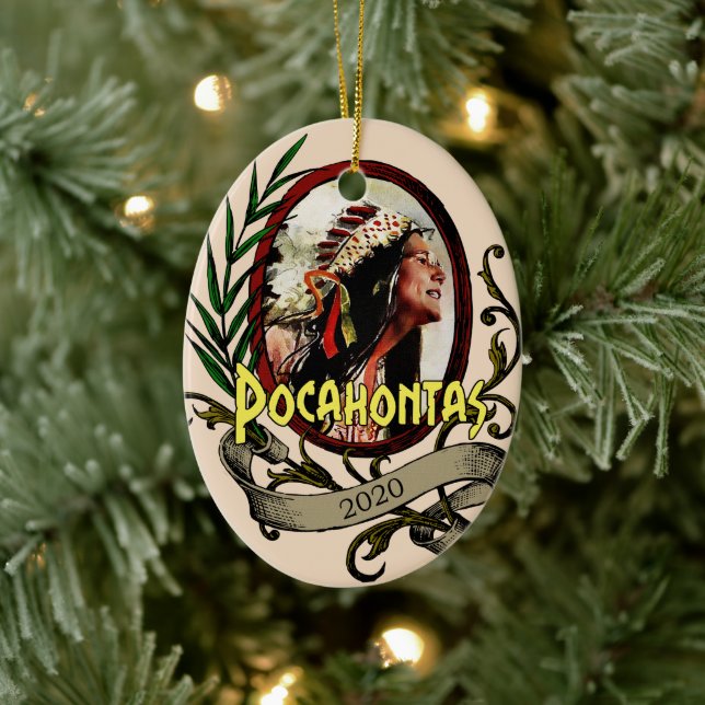Pocahontas Elizabeth Warren 2020 Ceramic Tree Decoration (Tree)