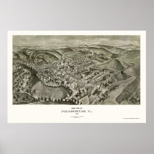 Pocahontas, VA Panoramic Map - 1911 Poster
