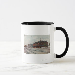 Pocatello, ID - Trains & People Around Train Mug