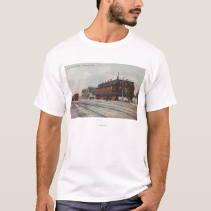 Pocatello, ID - Trains & People Around Train T-Shirt