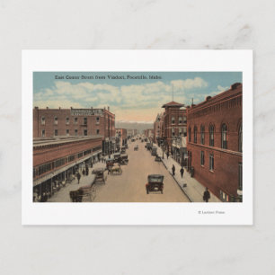 Pocatello, ID - View of E. Centre Postcard