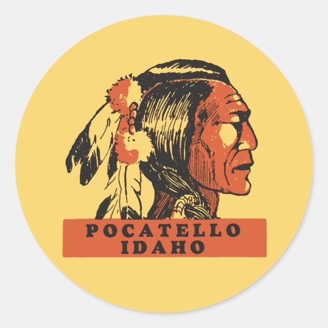 Pocatello Idaho Classic Round Sticker (Front)