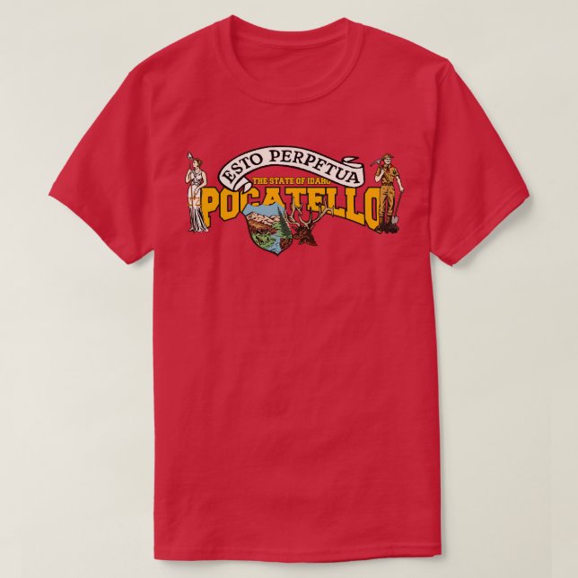 Pocatello State of Idaho T-Shirt (Design Front)