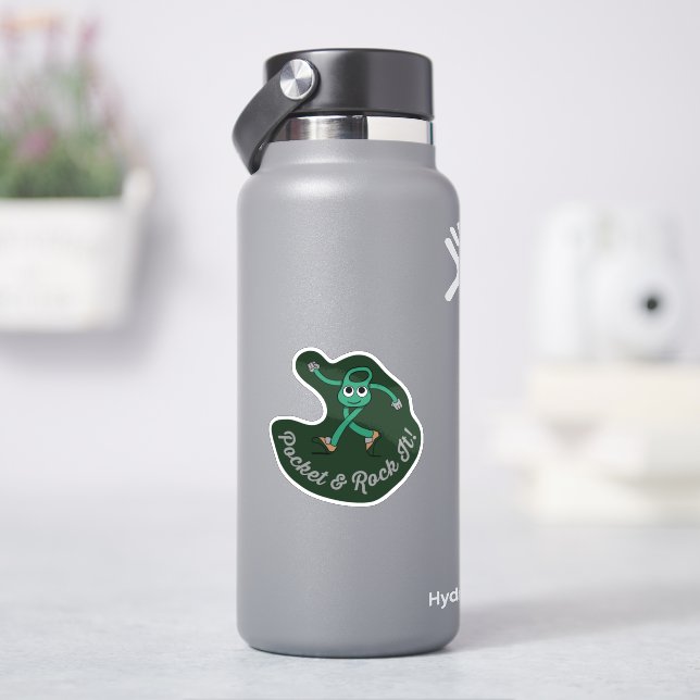 pocket and rock it retro climb sticker (HydroFlask)