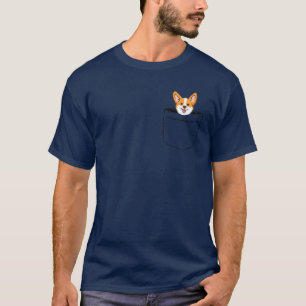 Pocket Baby Corgi Dog Love-R Dad Mum, Boy Girl Fun T-Shirt