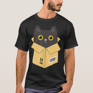 Pocket Bo Cat Funny Printed Peeking Pet Kitten Ani T-Shirt
