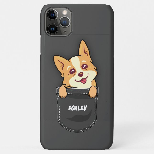 Pocket Boston Terrier Cute Dog Pet Owner Case-Mate iPhone Case (Back)