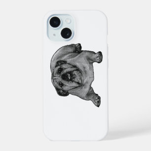 Pocket bulldog, ink-dot cool iPhone 15 case