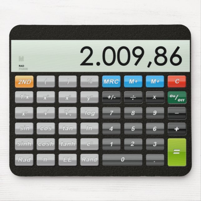 Pocket calculator App Mouse Mat (Front)
