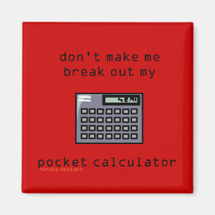 pocket calculator magnet