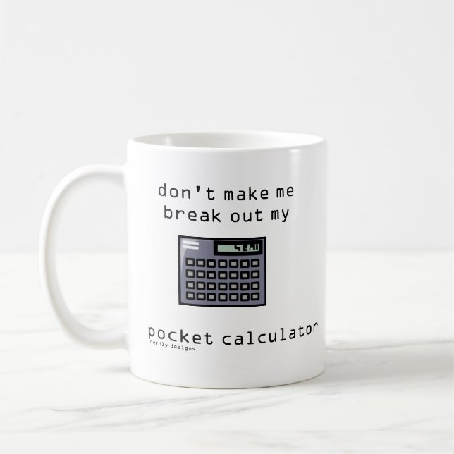 pocket calculator mug (Left)
