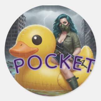 POCKET  CLASSIC ROUND STICKER