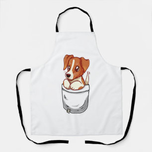 Pocket Cute Jack Russell Terrier Apron