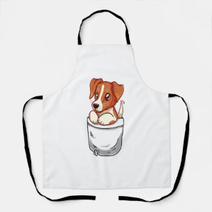 Pocket Cute Jack Russell Terrier Apron