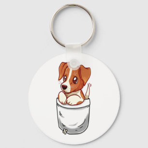 Pocket Cute Jack Russell Terrier Key Ring
