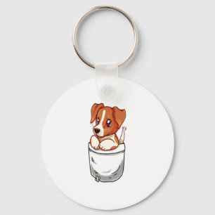 Pocket Cute Jack Russell Terrier Key Ring
