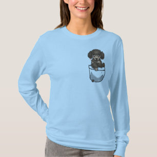 Pocket Cute Poodle Puppy Dog T-Shirt