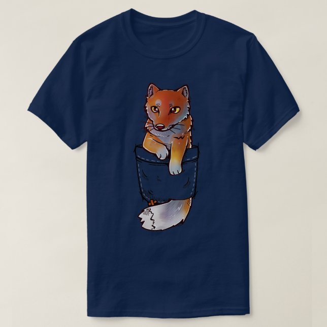 Pocket Cute Tibetan Fox  T-Shirt (Design Front)