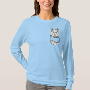 Pocket Cute White Fur Chinchilla T-Shirt