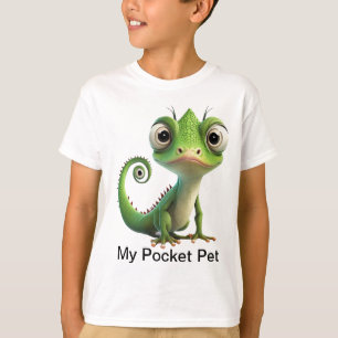 Pocket Dino-Lizard – Cute Reptile T-Shirt for Kids