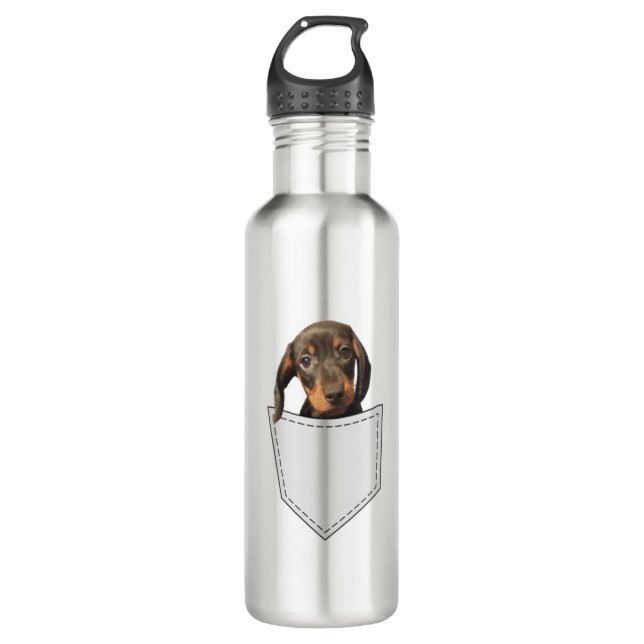 Pocket Dog Dachshund  710 Ml Water Bottle (Front)
