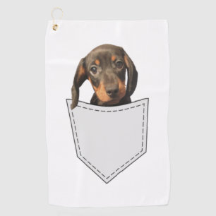 Pocket Dog Dachshund  Golf Towel