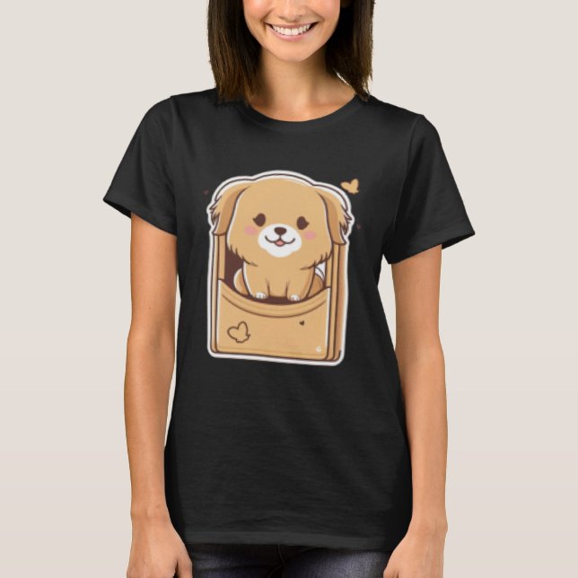 Pocket Dog Golden Retriever Dog in your Pocket  1 T-Shirt (Front)
