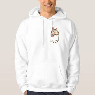 Pocket Easter Hedgehog Bunny Egg Cute Animal Men W Hoodie