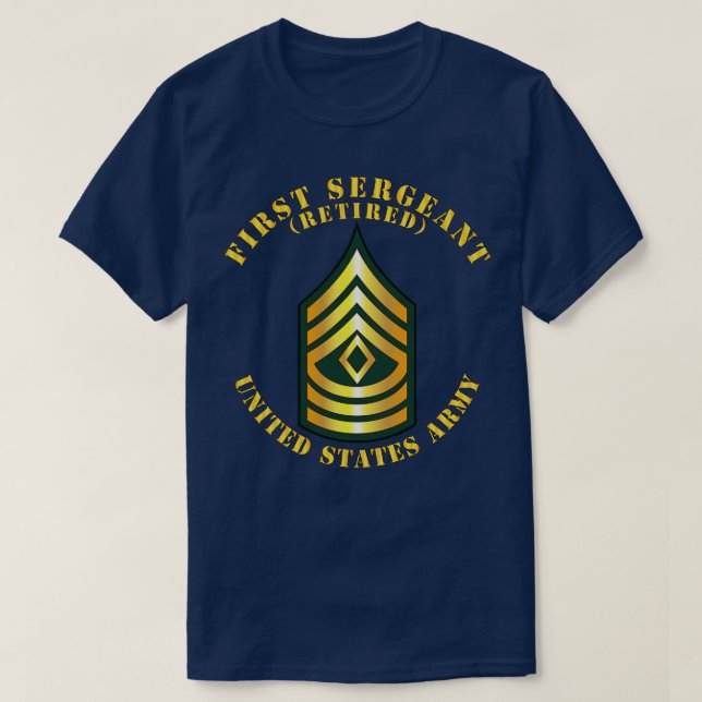 POCKET First Sergeant 1SG Retired T-Shirt (Design Front)
