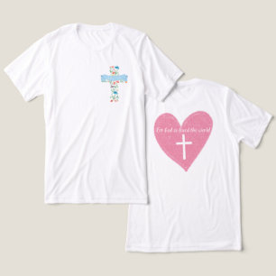 Pocket Floral Cross John 3:16 Unisex Tri-Blend Shirt