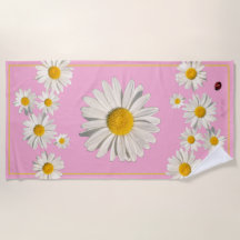 Pocket full of daisies beach towel. 