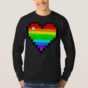 Pocket Gaymer Lgbt Retro Pride  Gay Gamer Pixel He T-Shirt