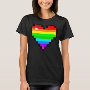 Pocket Gaymer Lgbt Retro Pride  Gay Gamer Pixel He T-Shirt