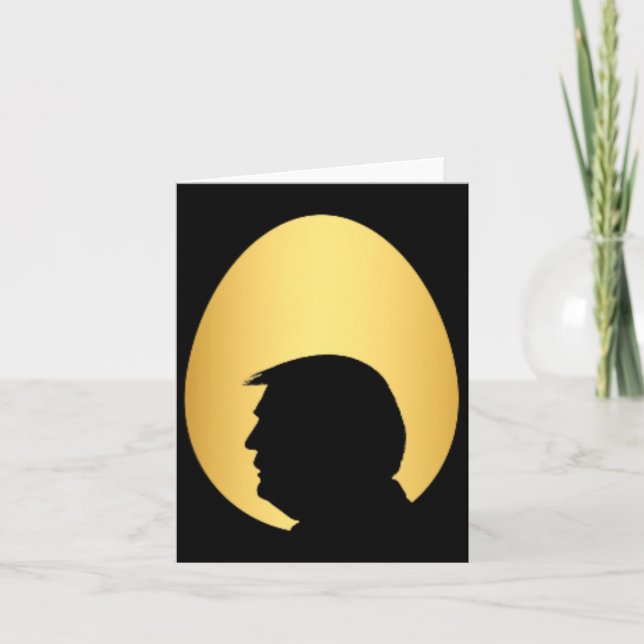 Pocket Golden Egg Hunt Trump 45 47 Silhouette Happ Card (Front)