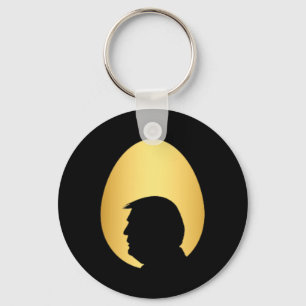 Pocket Golden Egg Hunt Trump 45 47 Silhouette Happ Key Ring