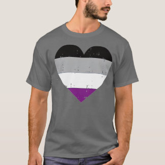 Pocket Heart Funny LGB Asexual Flag Pride Support T-Shirt