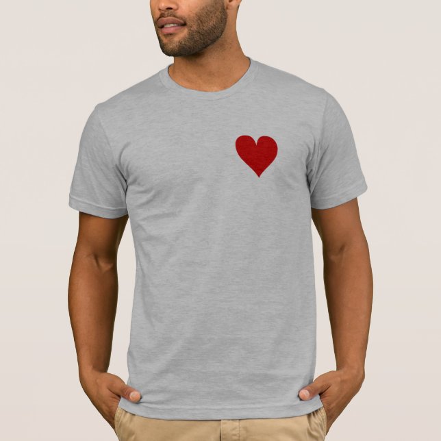 Pocket Heart Gym Tee - Fitted Grey (Front)