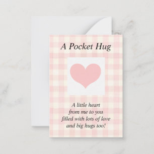 Pocket hug mini Note Cards