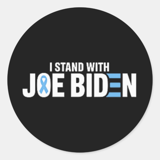 ( Pocket ) I Stand With Joe Biden  Classic Round Sticker (Front)
