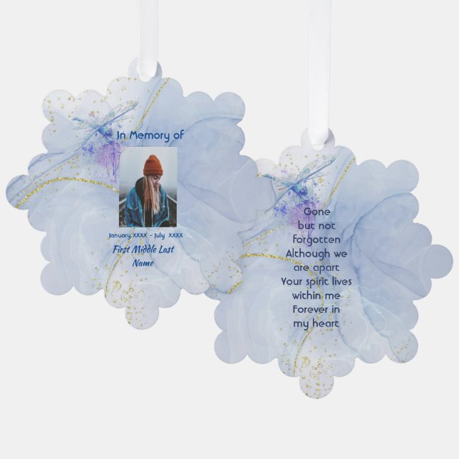  Pocket Keepsake Memorial Wolf  Tree Decoration Card (Front/Back)