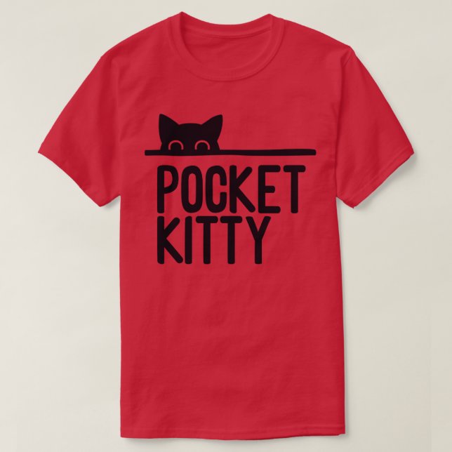 Pocket Kitty Minimalist by Tobe Fonseca T-Shirt (Design Front)